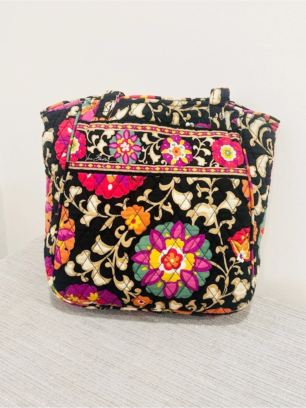 Vera Bradley Suzani Retired Pattern Quilted Shoulder Tote Bag
